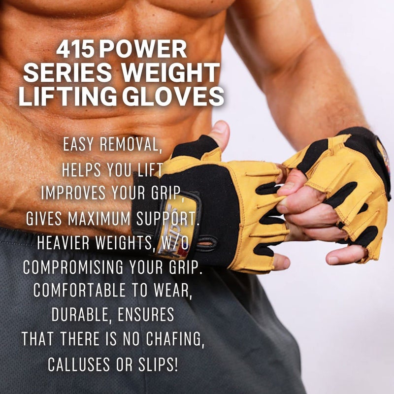 Schiek Sport Model 415 Weight Lifting Fingerless Glove - Image 4